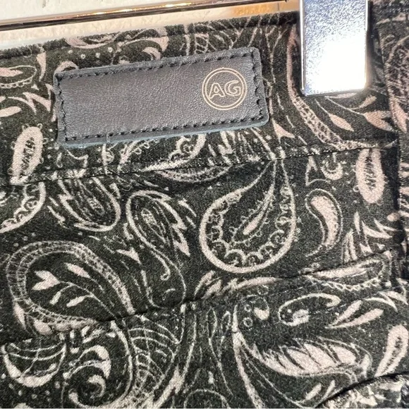 ANTHROPOLOGIE AG Adriano Goldschmied Velvet Paisley High Rise Stevie Ankle Pants - Picture 8 of 14